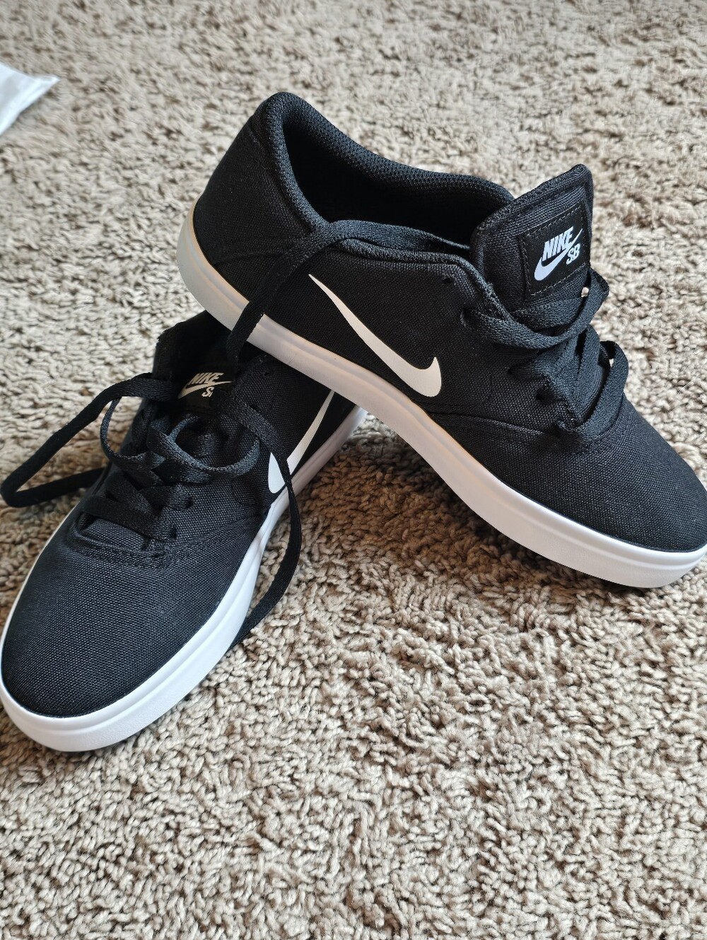 Nike SB Check CNVS Black/White Sneakers 5.5Y (EUR 38) NIB Youth